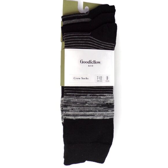 Goodfellow & co Mens Crew Socks 3 Pack Shoe size 7-12  MA2029 - Picture 1 of 3